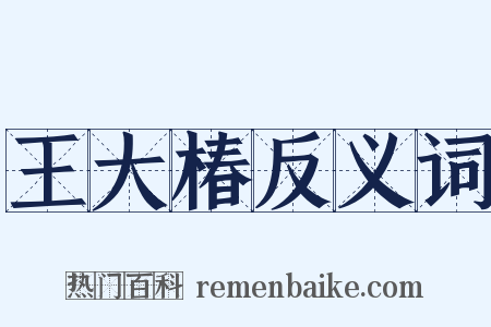 王大椿反义词是什么意思的图片